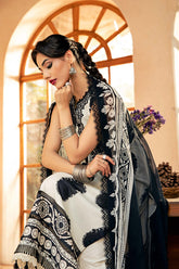 3-PC Unsititched Embroidered Lawn By Mbasics | MB-CUS25-911B